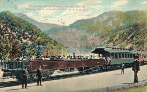USA Observation Car At Glenwood Springs Colorado Train Vintage Postcard 07.99