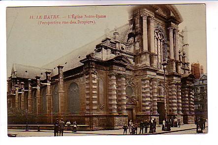 People, Notre Dame Church, Rue des Drapiers, Le Havre, France