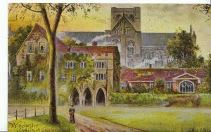 Hampshire Postcard - Winchester Cathedral and Deanery  A2795