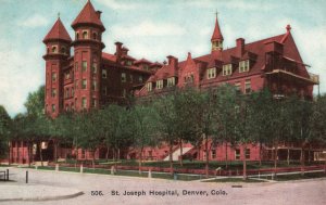 Vintage Postcard St. Joseph Hospital Medical Building Landmark Denver Colorado