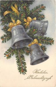 BG8307 fir branch bell  weihnachten christmas greetings germany