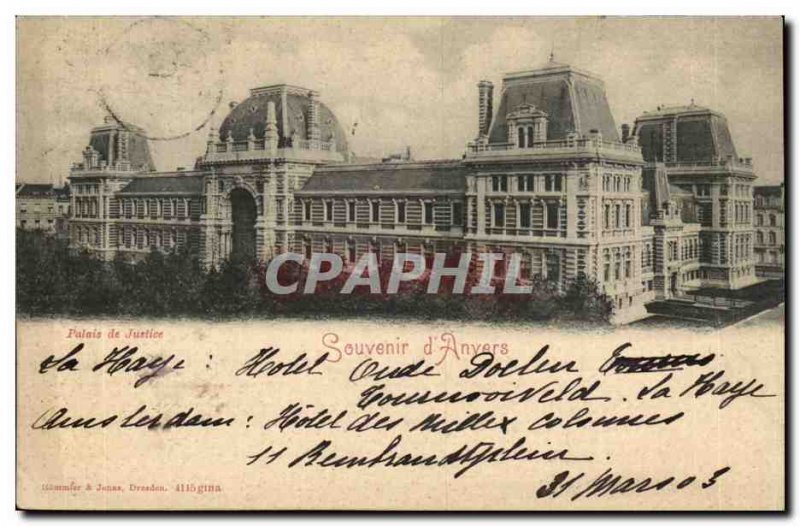 Belgie Belgium Antwerp Old Postcard Remembrance d & # 39Anvers