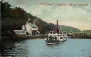 Steamship SS Linnet at Dunardy Lock Near Cairnbaan c1910 Postcard