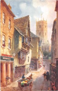 Foss Street Dartmouth Devon UK artist Henry Wimbush Tuck Oilette postcard