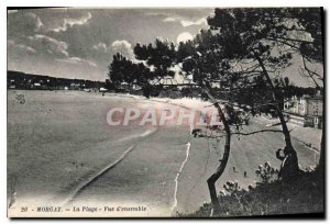 Old Postcard Morgat Beach Overview