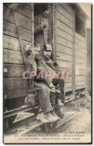 Old Postcard Sante Army Wounded french with their trophies