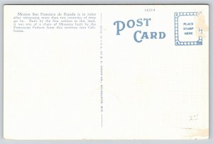 San Antonio Texas~Mission San Francisco De Espada Ruins~EC Kropp~Linen Postcard