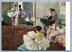 BALLET DANCERS RUSSIAN VINTAGE POSTCARD