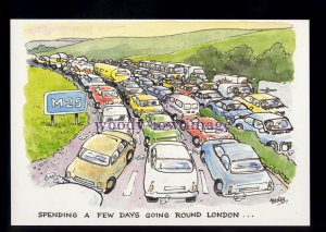 BE199 - Spend a few days on M5 going around London - Large Besley Comic P'card