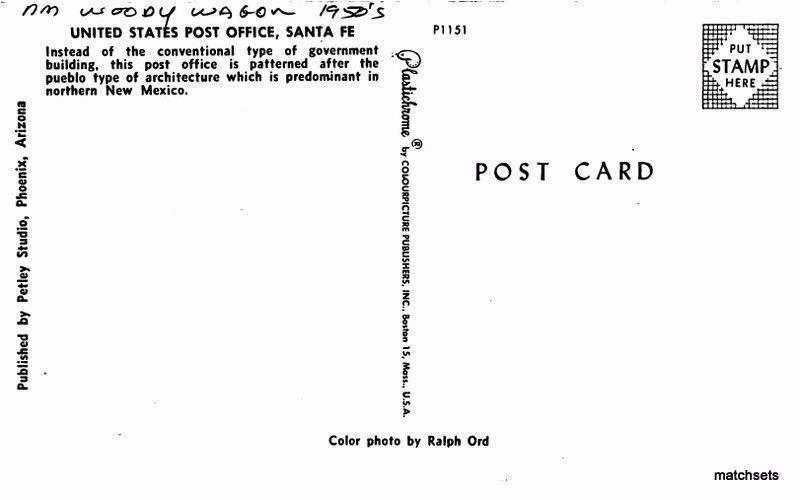 1950s Woody Wagon United States Post Office autos Santa Fe New Mexio 12621