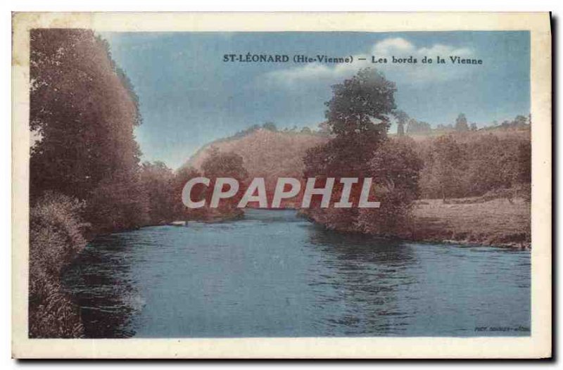 Old Postcard St Leonard Haute Vienne river Vienne