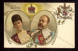 ROY087 - King Edward VII - The King's & Queen Alexandra's Coronation - postcard