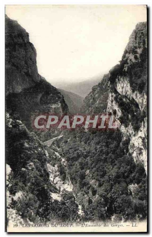 Old Postcard The Gorges du Loup Ensemble Gorges