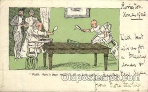 Ping Pong Table Tennis 1902 Card is on edge of grade 3