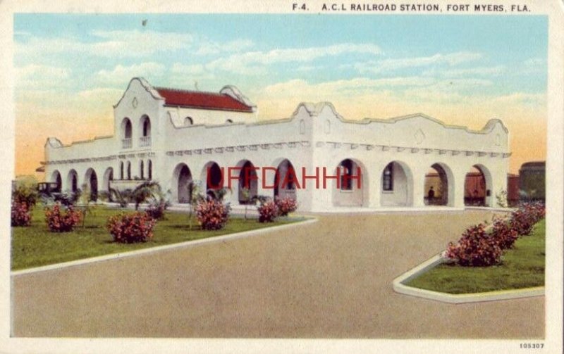 A.C.L. RAILROAD STATION, FORT MYERS, FL.