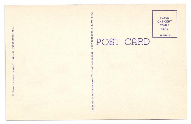 St Petersburg Florida Recreation Pier Pelican Curteich Linen 1939 FL Postcard