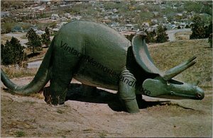 Triceratops Dinosaur Park Rapid City South Dakota Postcard PC346