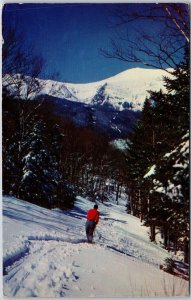 1957 Skiing Wildcat Trail Mount Washington Pinkham Notch New Hampshire Postcard
