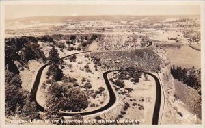 Oklahoma Rowena Loops Columbia River Highway Real Photo RPPC