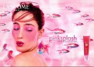 Advertising Lancome Paris Pinksplash Spring Collection 2001 Canada