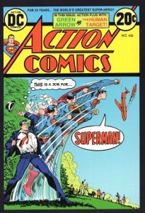 Superman Vs The Human Target Green Arrow 1973 Action Comic Book Postcard