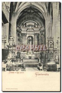 Old Postcard Interior of Jglesia Fuenterraba