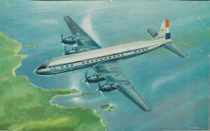 Aviation Douglas DC-7C KLM Aircraft Postcard 03.54