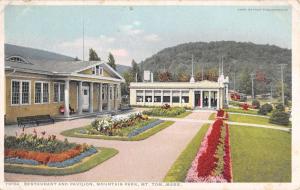 Mt Tom Massachusetts Mt Park Restaurant Pavilion Antique Postcard K18282