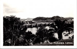 Real Photo Postcard of a View of The Panama Canal