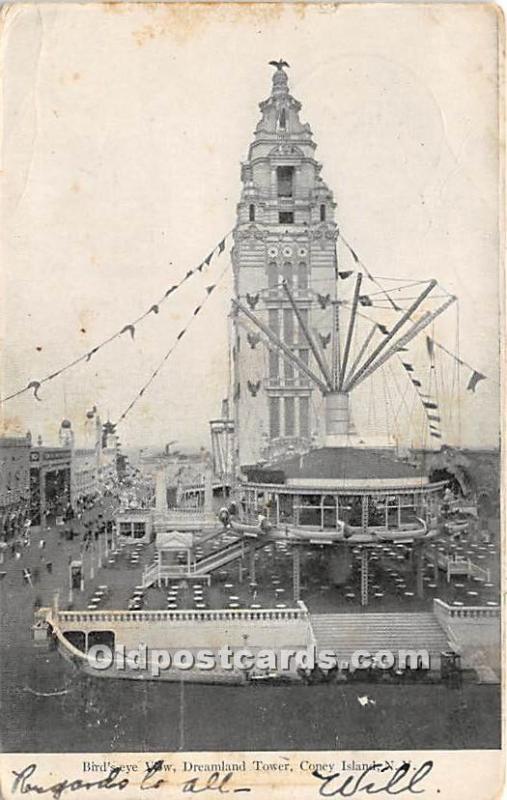 Bird's Eye View Dreamland Coney Island, NY, USA Amusement Park 1906 