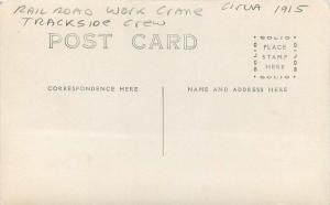 c1915 Railroad Crane Engine Occupation Workers OSL Oregon Short Line RPPC Photo