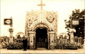 Vtg Postcard Lot of 10 RPPC 1920s Dickeyville Wisconsin - Shrines & Statues