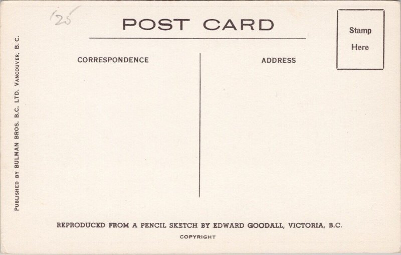 Edward Goodall Thunderbird Motel Duncan BC Vancouver Island Unused Postcard H36