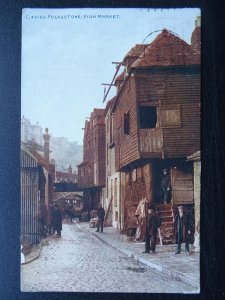 Kent FOLKESTONE Fish Market c1921 Postcard by Photochrom