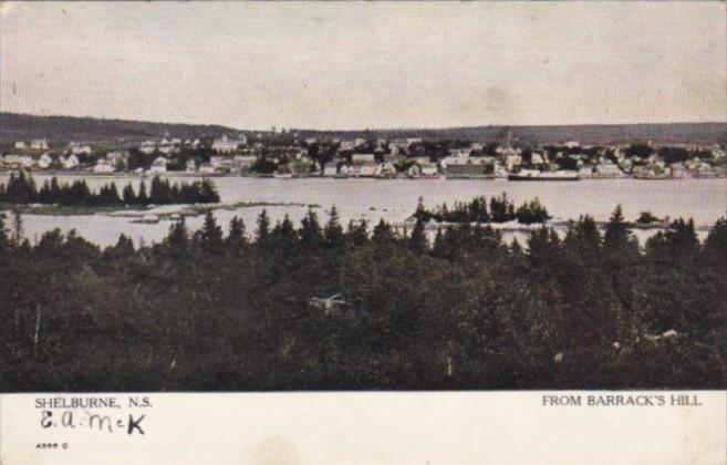 Canada Nova Scotia Shelburne View From Barrack's Hill 1910