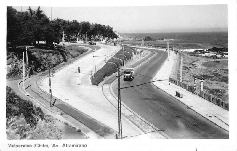 Valparaiso Chile Altamirano Real Photo Antique Postcard K70929