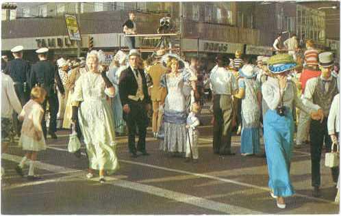 Street Scene During Klondike Days, Edmonton, Alberta, Canada, Chrome