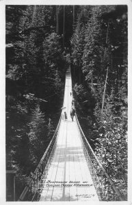 Vancouver BC Canada 1910s RPPC Real Photo Postcard Bridge Capiland Canyon