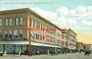 FL, Jacksonville, Florida, Bay Street, Looking East, Souvenir Post Card No 14072