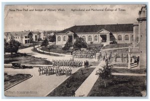 1918 Sbisa Mess Hall And Section Military Walk Agricultural College TX Postcard 