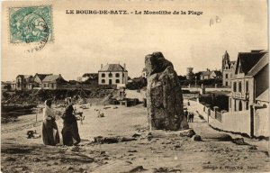 CPA Le BOURG-de-BATZ - Le Monolithe de la Plage (587824)