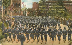 Postcard 1908 Australia Great Naval Parade Sailors Sydney Stratton 23-1071