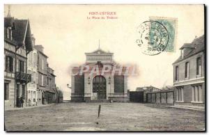 Old Postcard Leveque Bridge the Place Du Theater