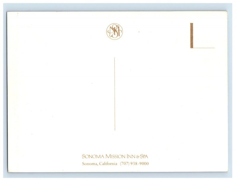 Vintage Sonoma Mission Inn & Spa Sonoma, California. Postcard 7XE