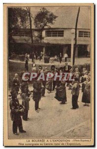 Old Postcard Folklore BOURREE THE EXPOSURE. Fte Auvergne rural central Exposo...