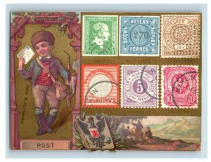 1880s Sharpless & Sons Dry Goods Postage Stamps Various Countries Lot Of 8 P212