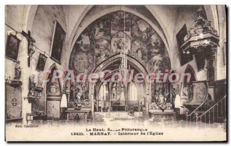 Postcard From Old Marnay Interior I'Eglise