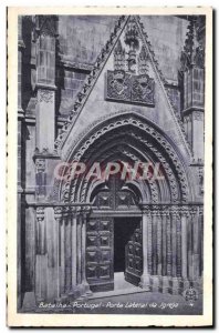 Postcard Old Batalha Portugal Porta da Igreja Lateral