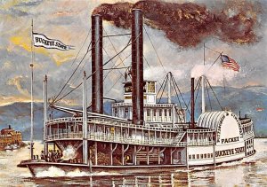 Buckeye State River Steamship, Excursion Boat Painting Ferry Boat Ship 