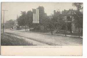 Postcard Headquarters Democratic League Sellersville PA